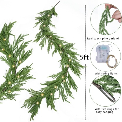 🎄Early Christmas Sale🔥Pre-Lit Artificial Norfolk Pine Garland 