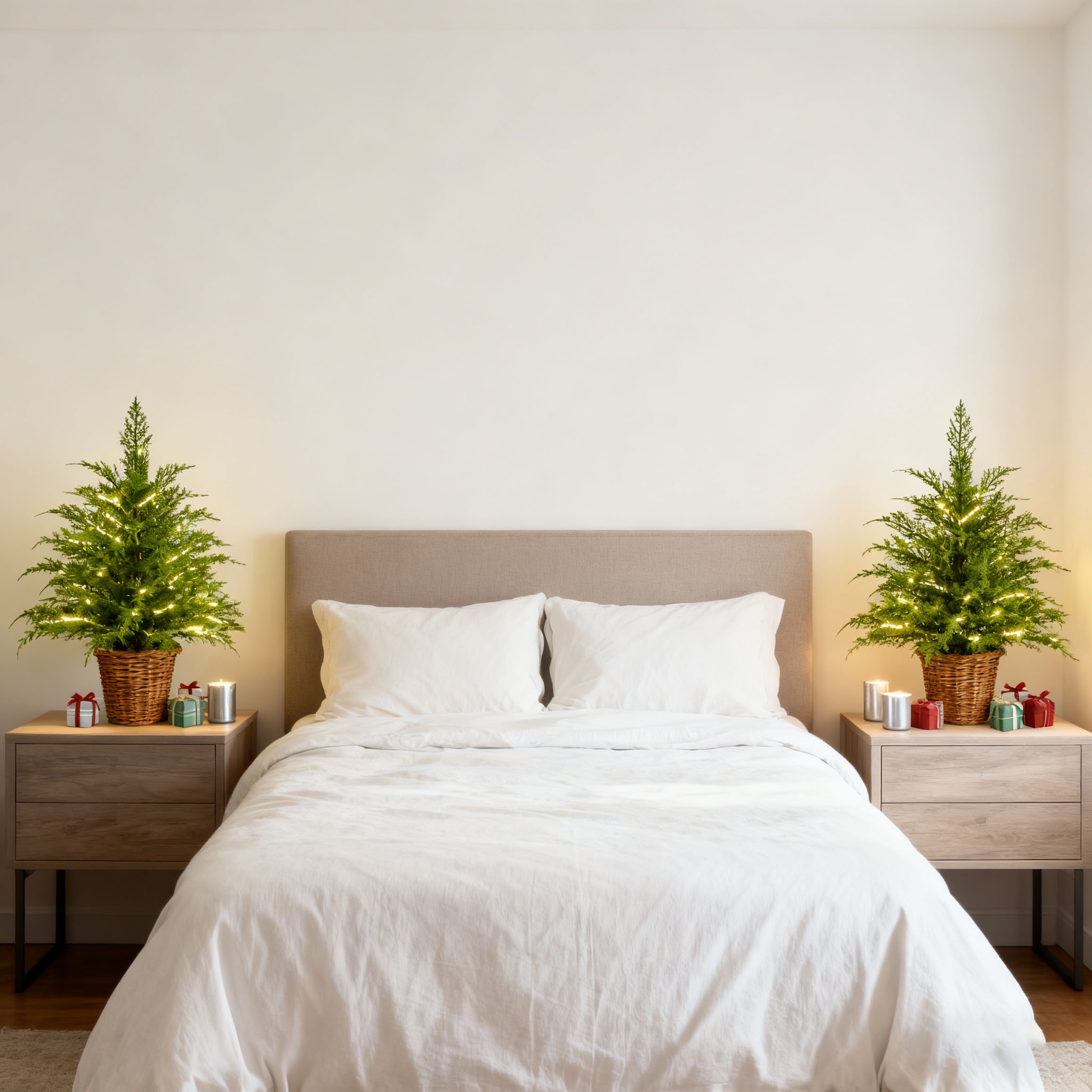 🎄Early Christmas Sale🔥24''  Pre-Lit Green Cypress Artificial Christmas Tree With Woven Basket