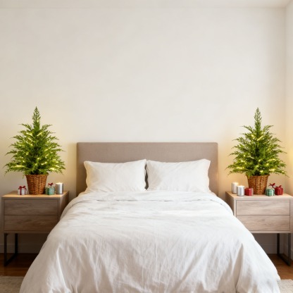 🎄Early Christmas Sale🔥24''  Pre-Lit Green Cypress Artificial Christmas Tree With Woven Basket