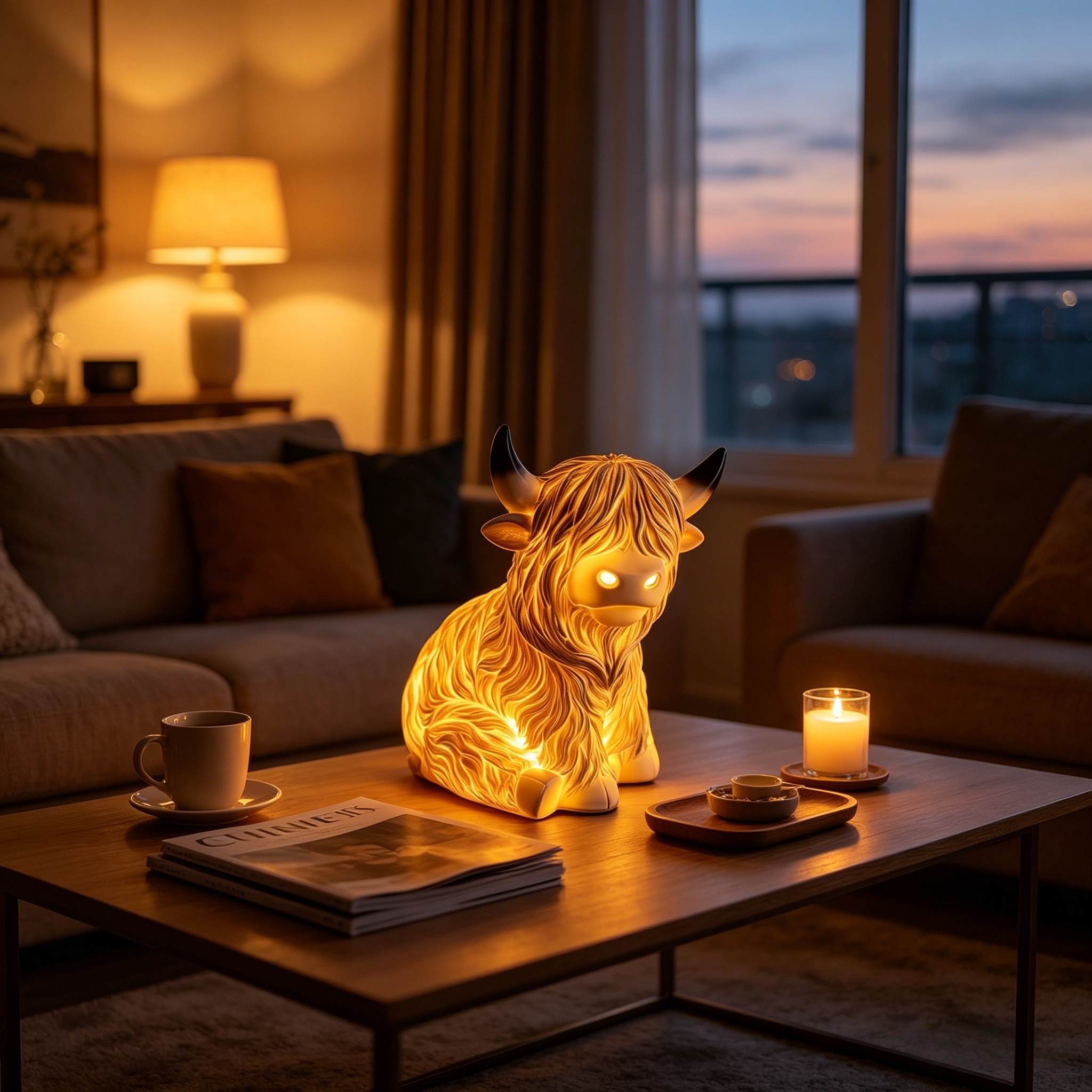 Highland Cow Glow Lamp