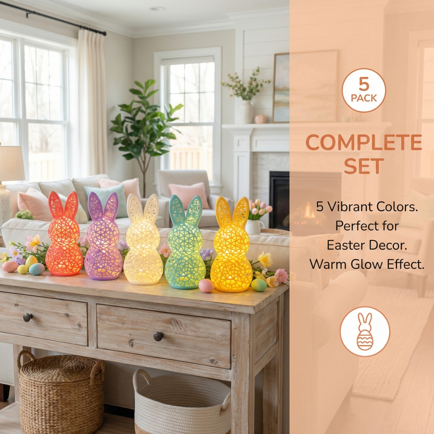 Easter Bunny LED Tabletop Lights Decorations