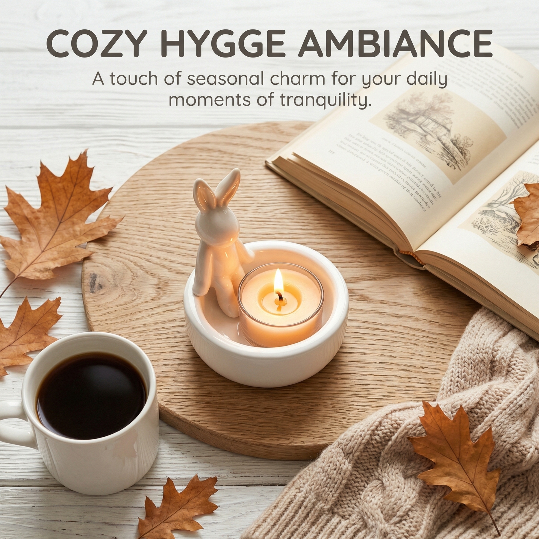 Spring Bunny Tealight Candle Holder