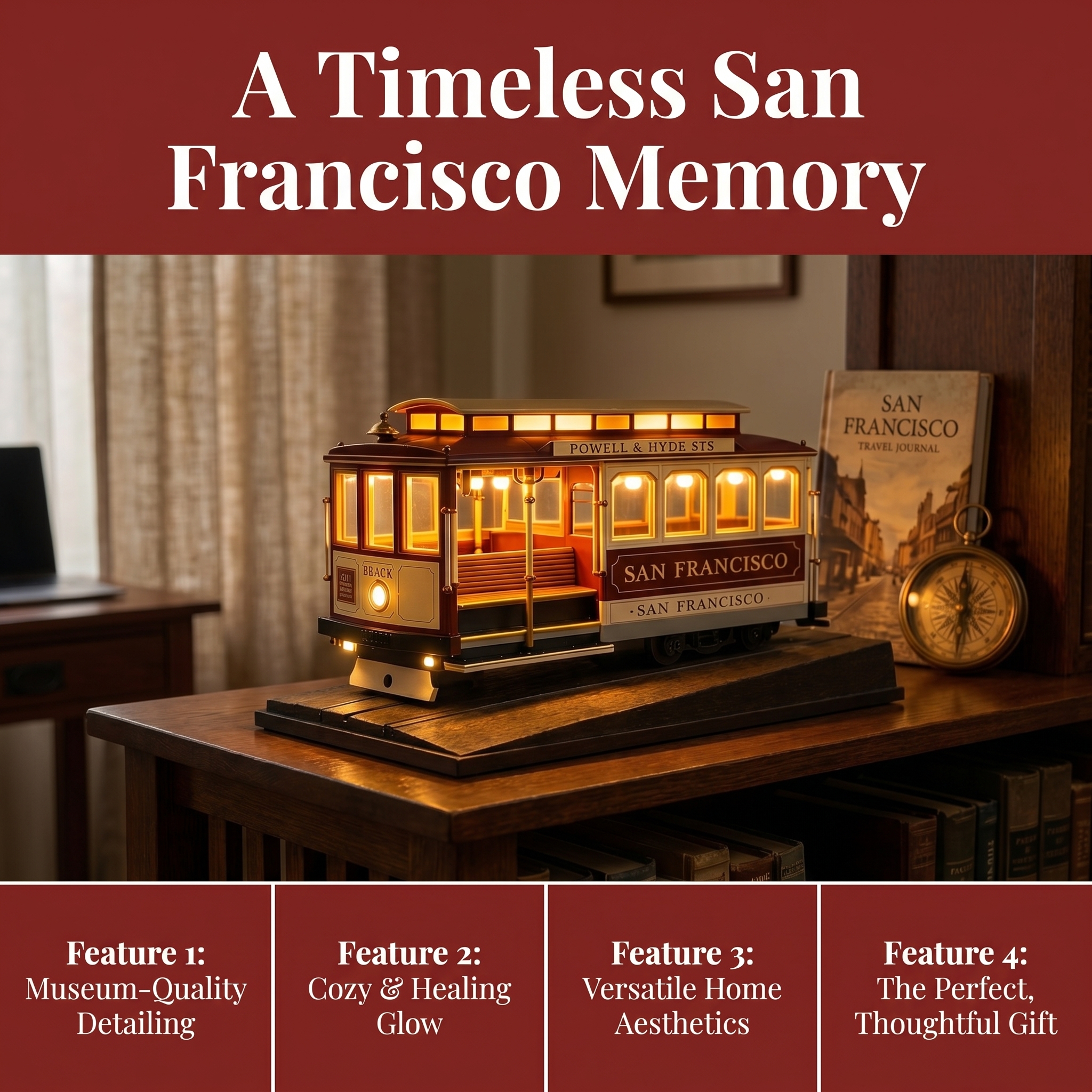 San Francisco Cable Car Accent Lamp