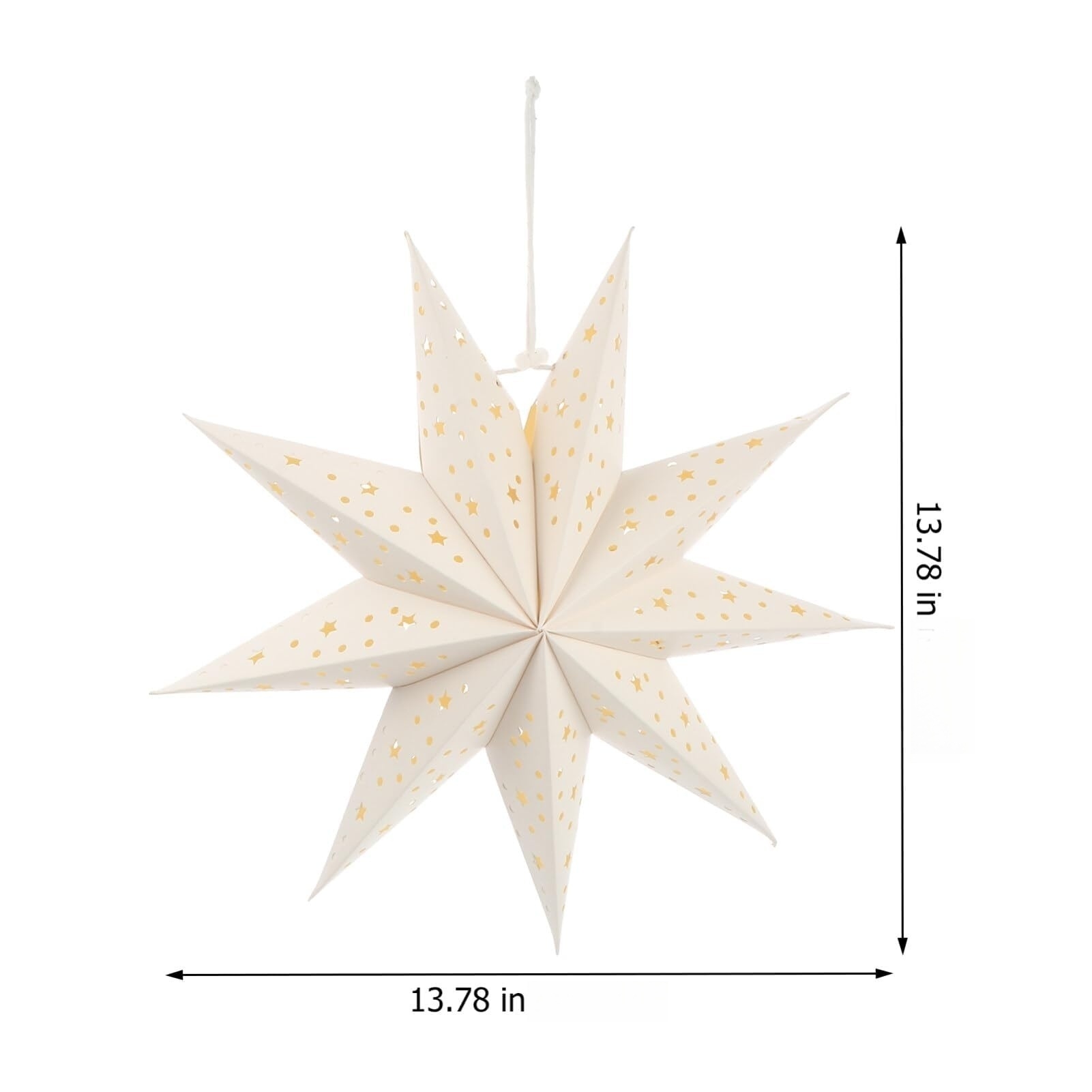 3-Pack LED 3D Hanging Paper Star Lanterns