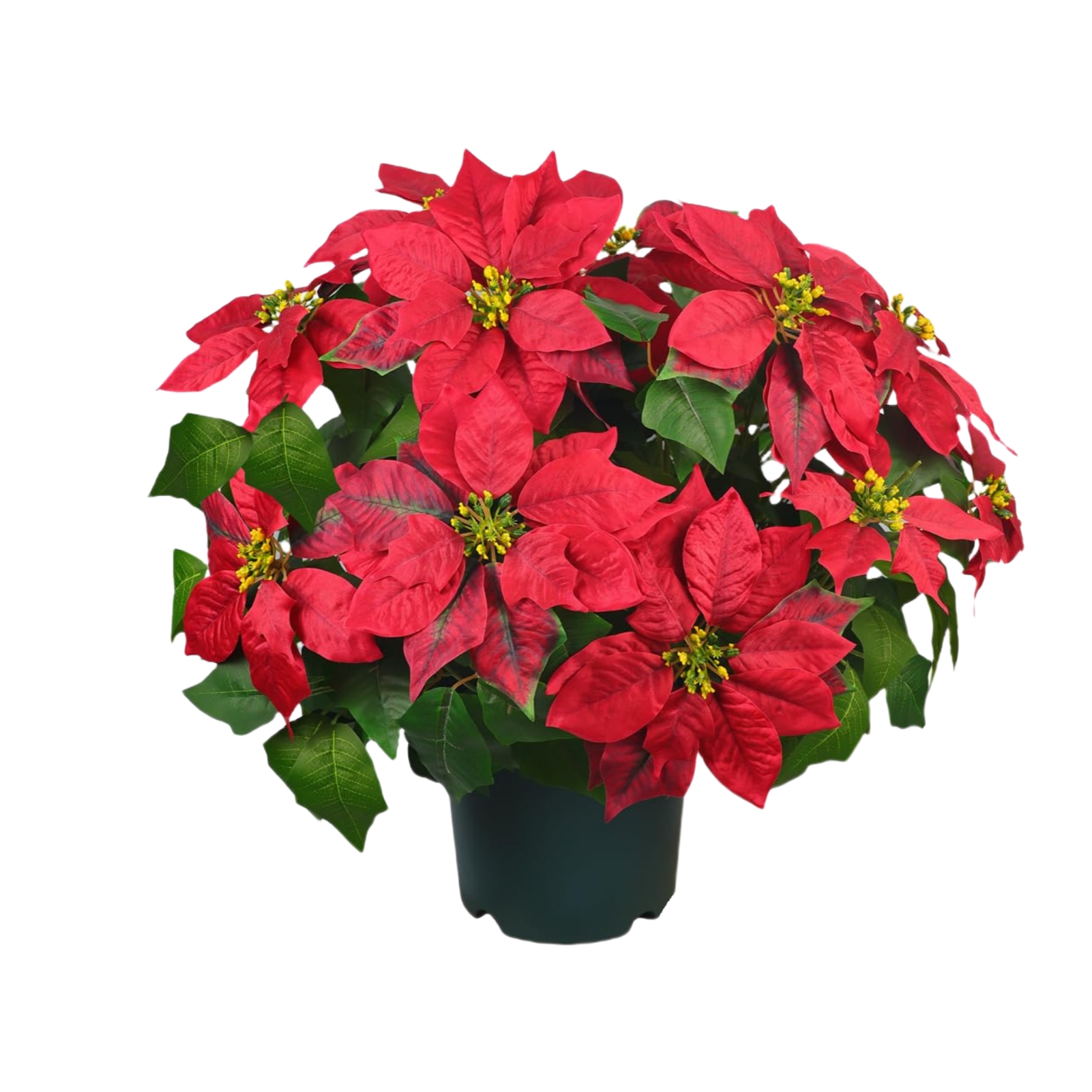 Artificial Christmas Poinsettia Topiary Tree