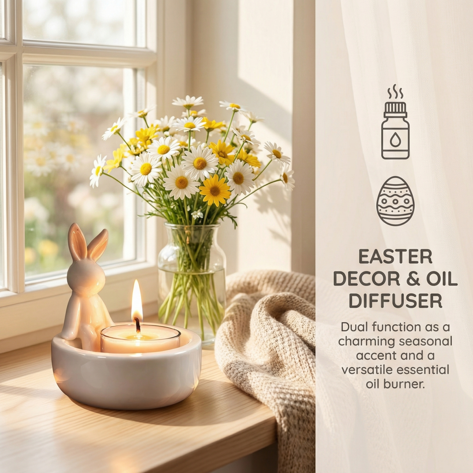 Spring Bunny Tealight Candle Holder