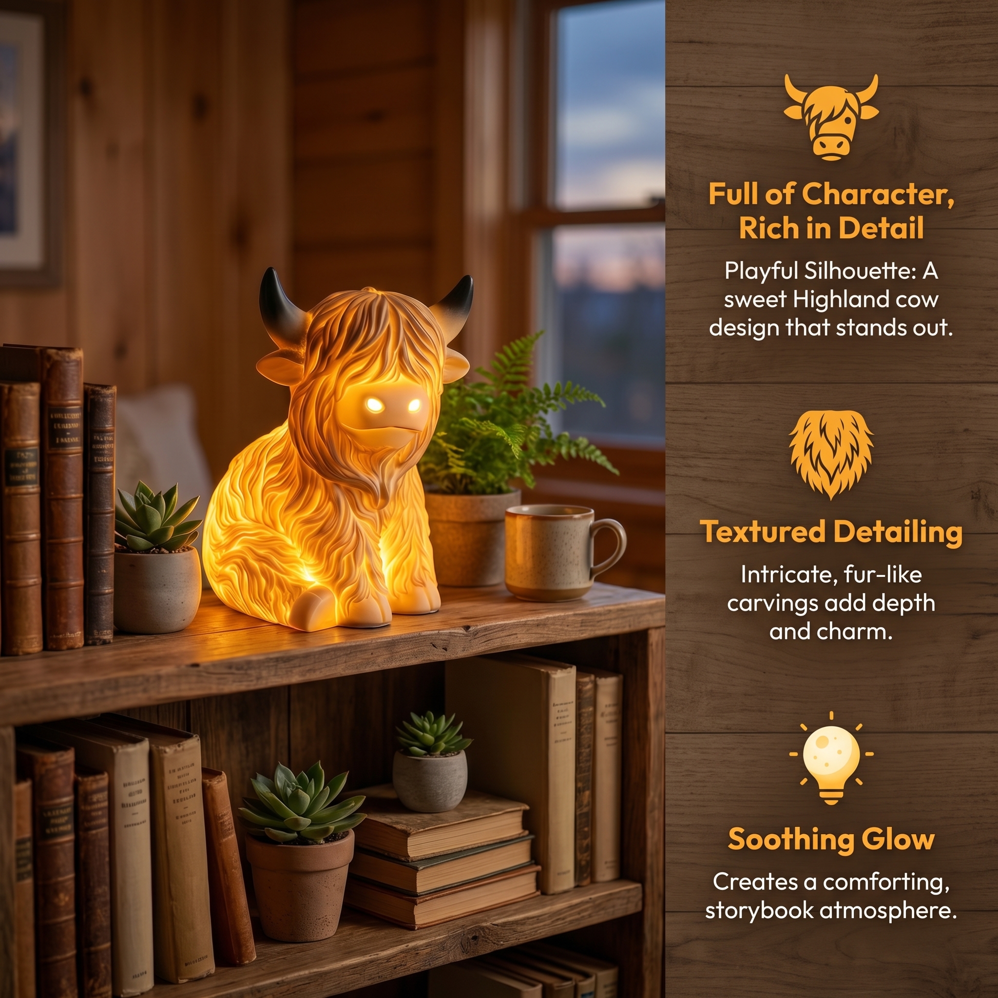 Highland Cow Glow Lamp