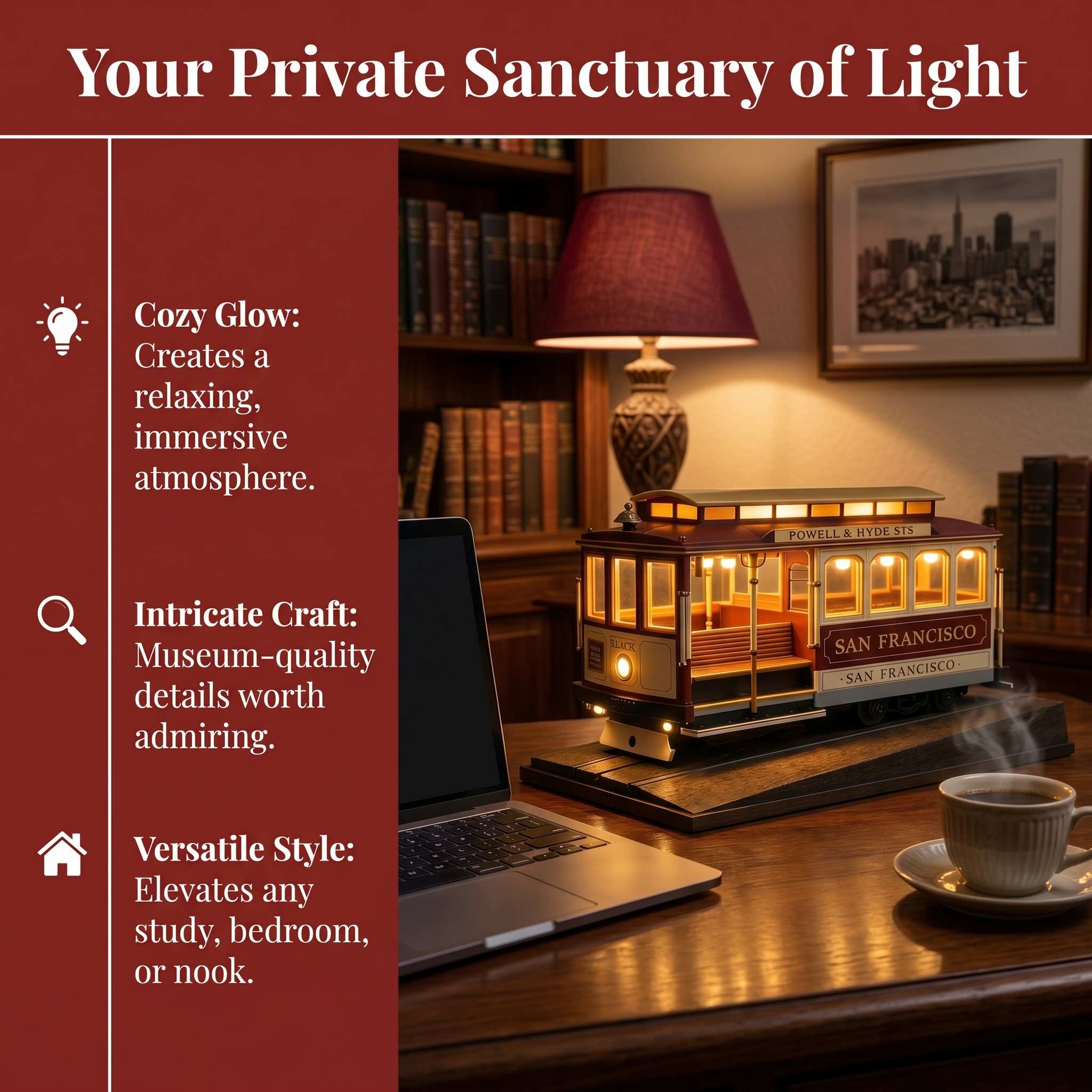 San Francisco Cable Car Accent Lamp
