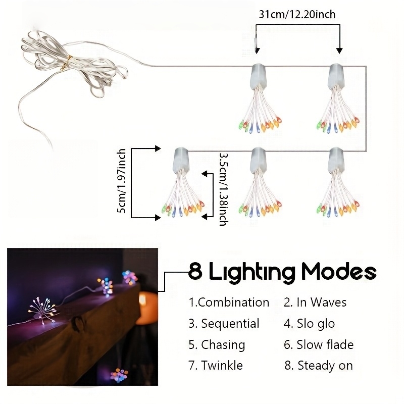 Fireworks Dandelion Starburst String Lights