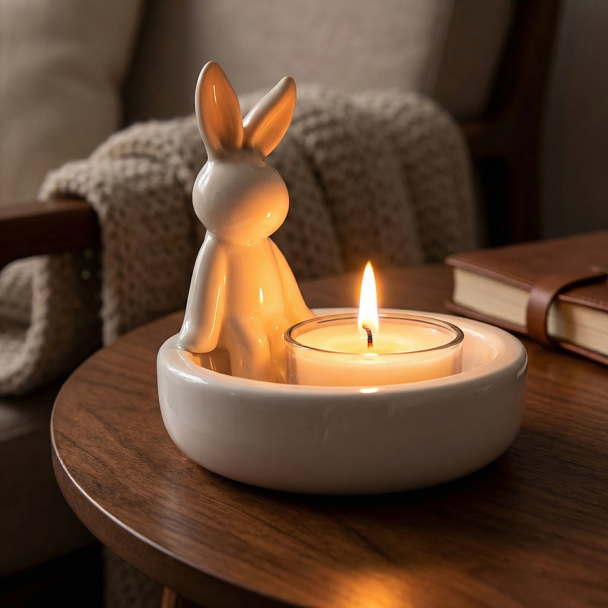 Spring Bunny Tealight Candle Holder