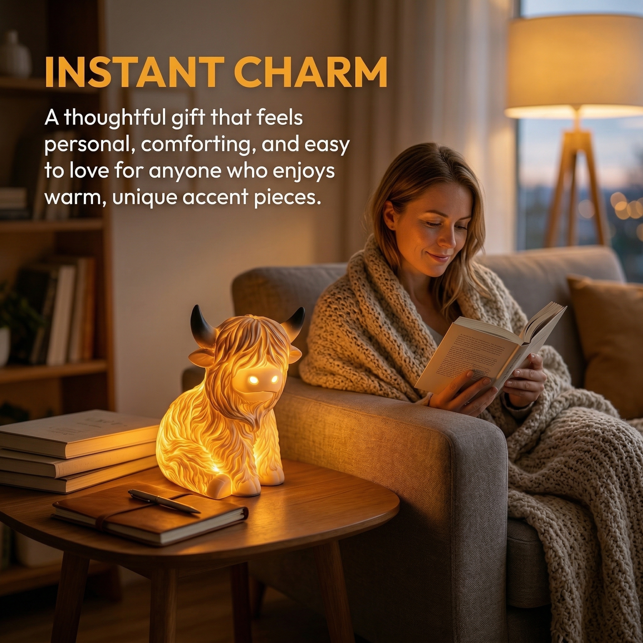 Highland Cow Glow Lamp