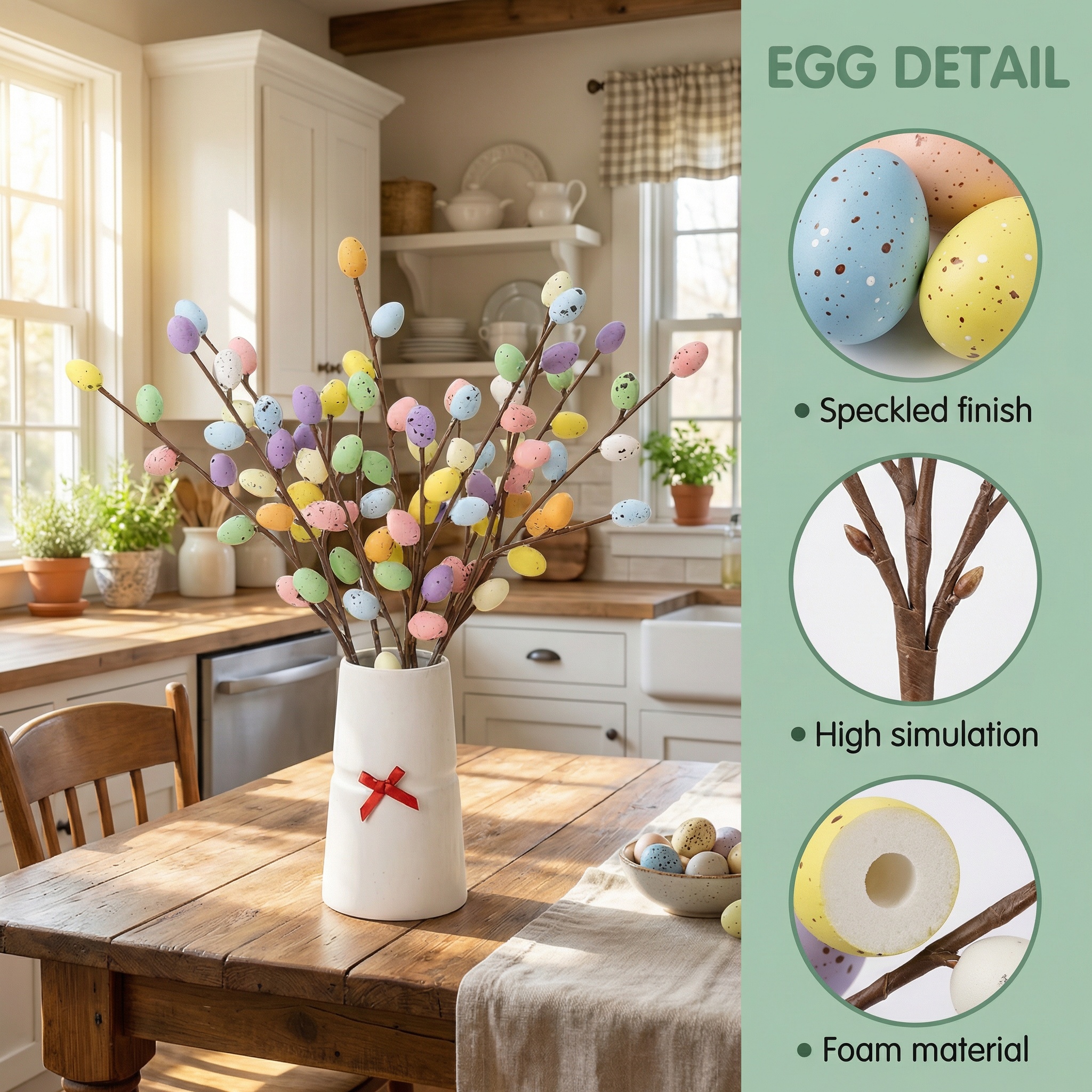 Easter Egg Branch Floral Stems for Vase