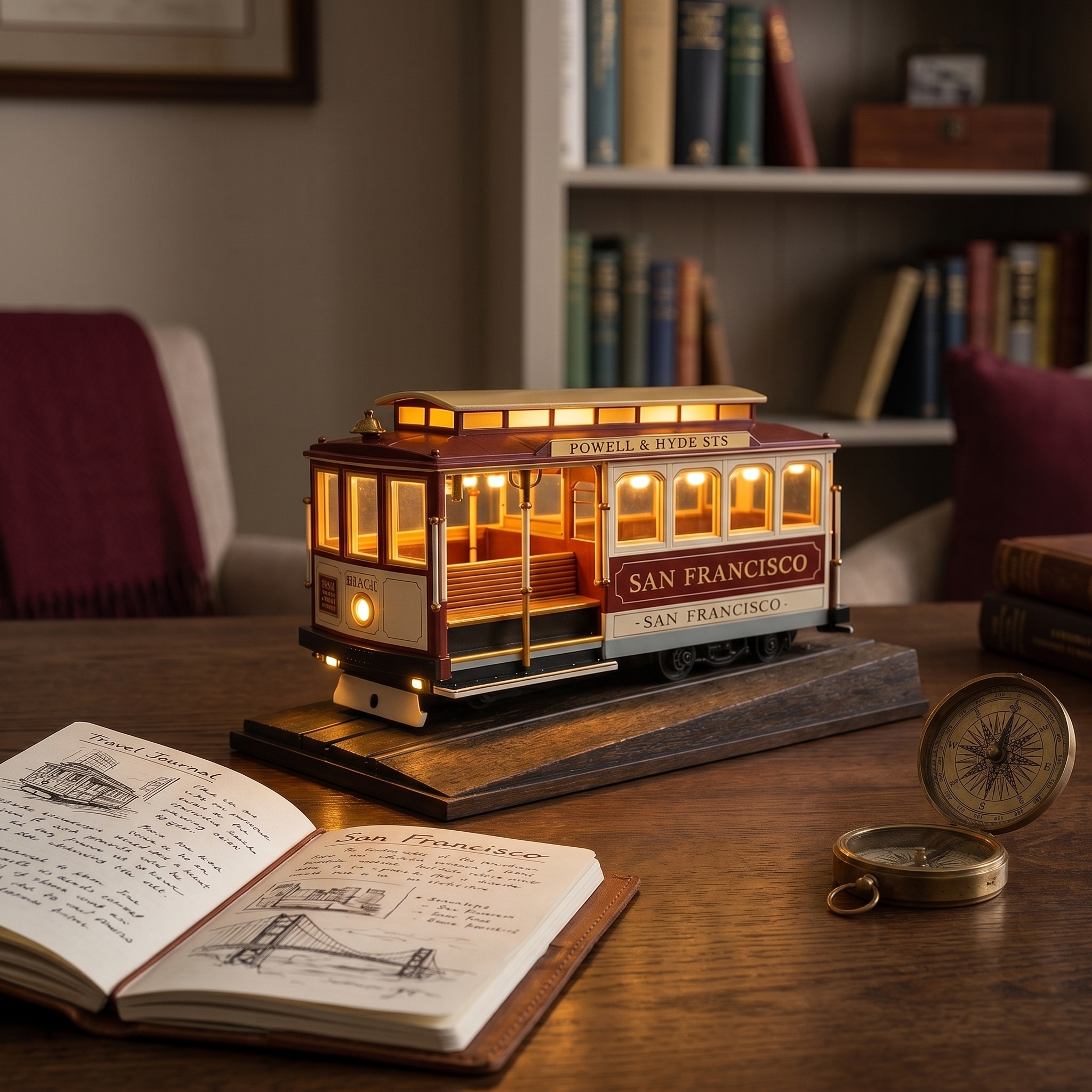 San Francisco Cable Car Accent Lamp