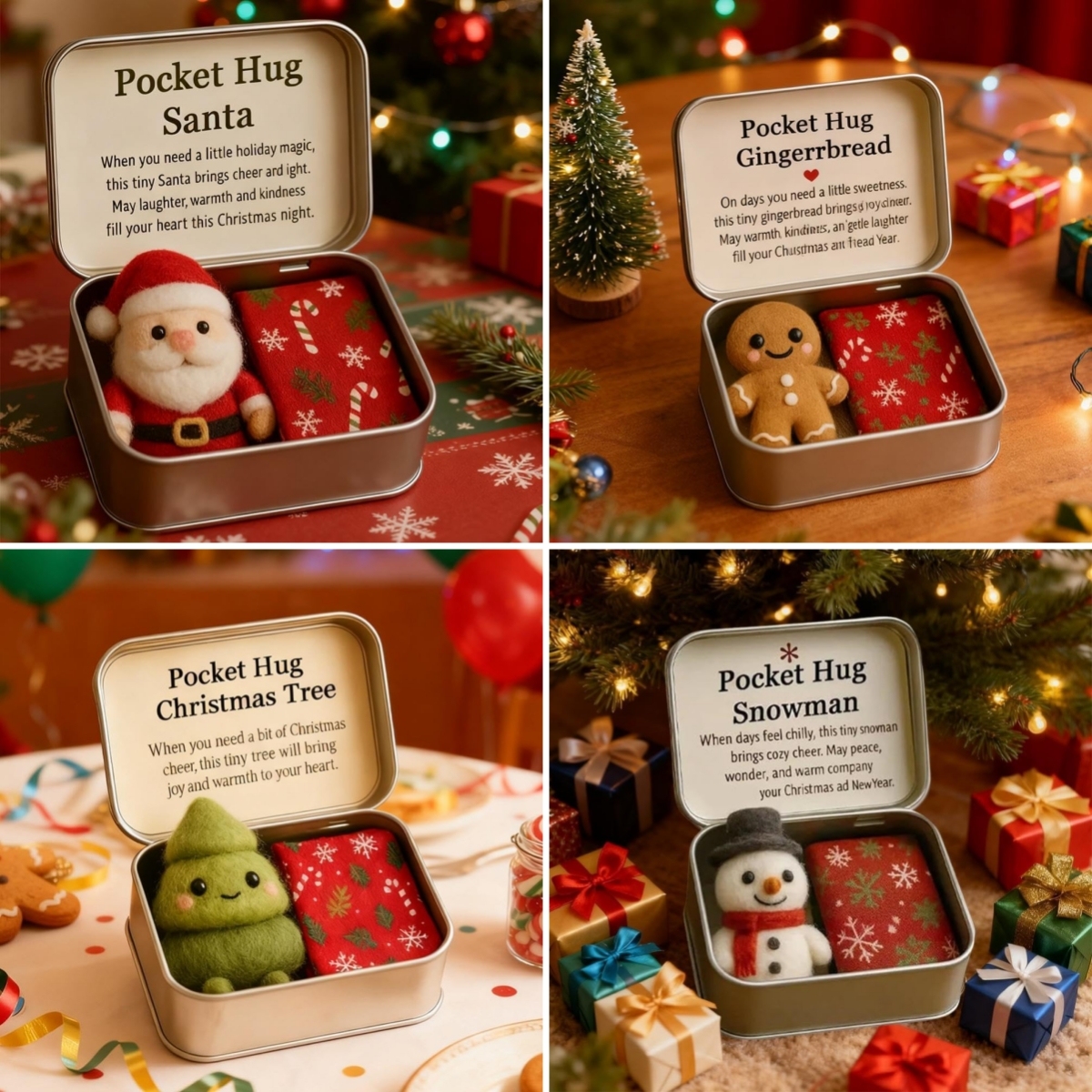 Pocket Hug Felt Plush Christmas Gift