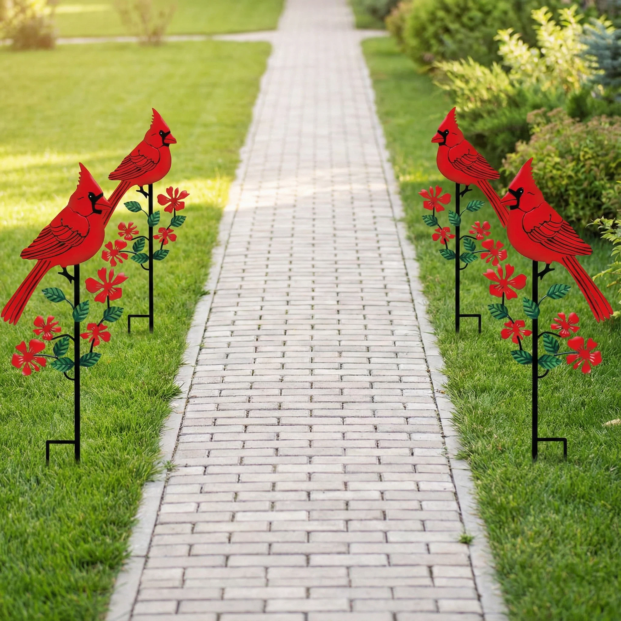 Cardinal Garden Stake for Lawn and Garden