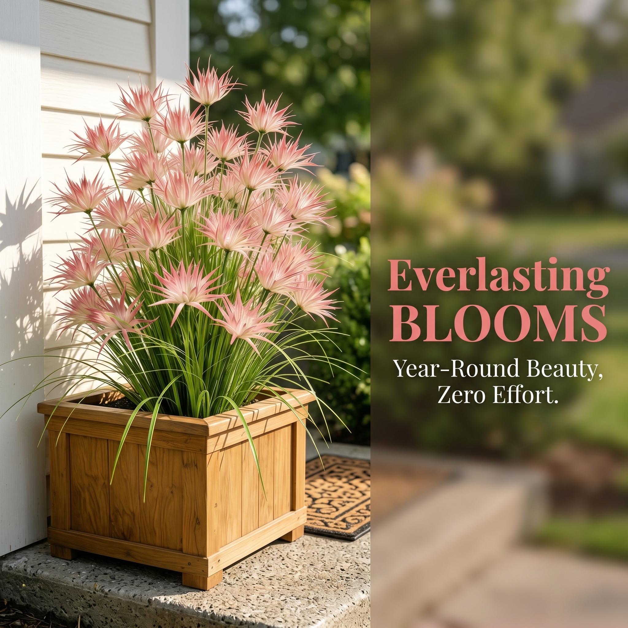 Sunny Bloom Faux Blush Meadow Grass