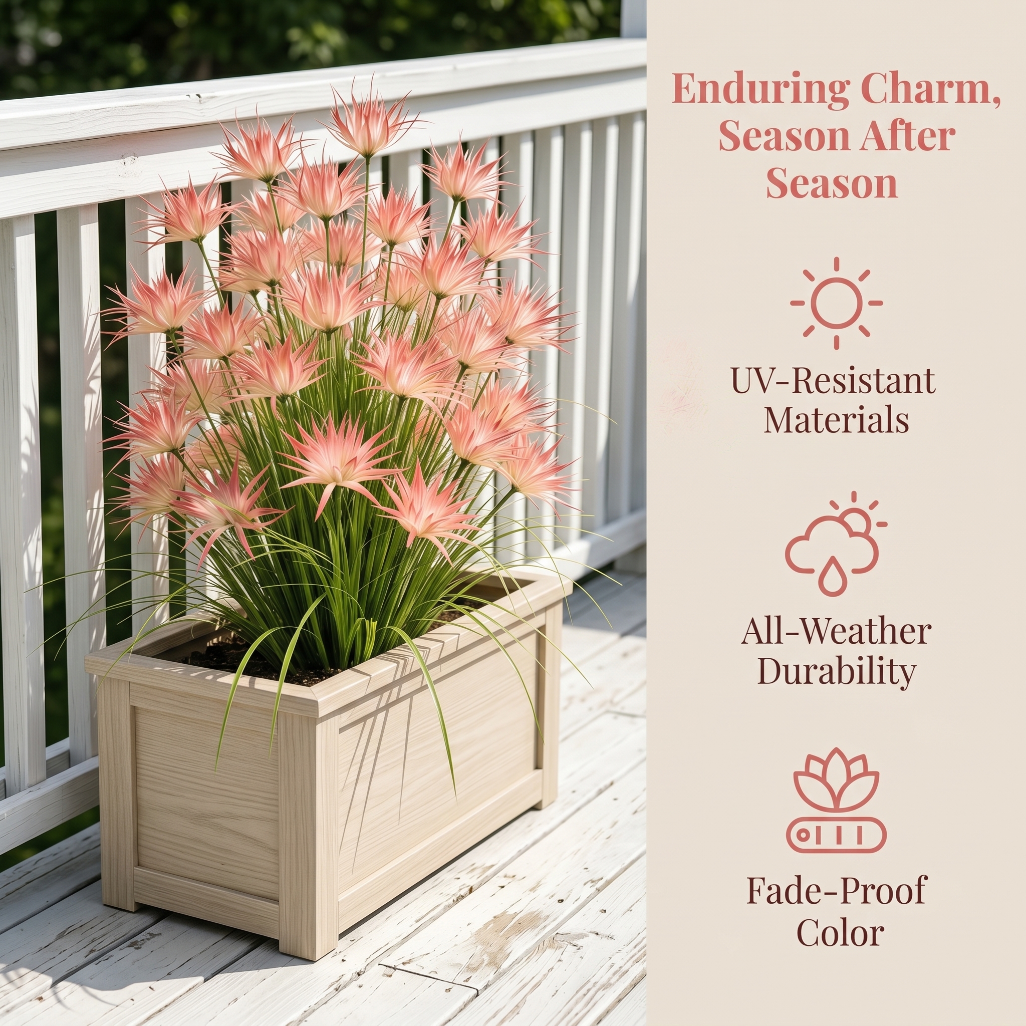 Sunny Bloom Faux Blush Meadow Grass