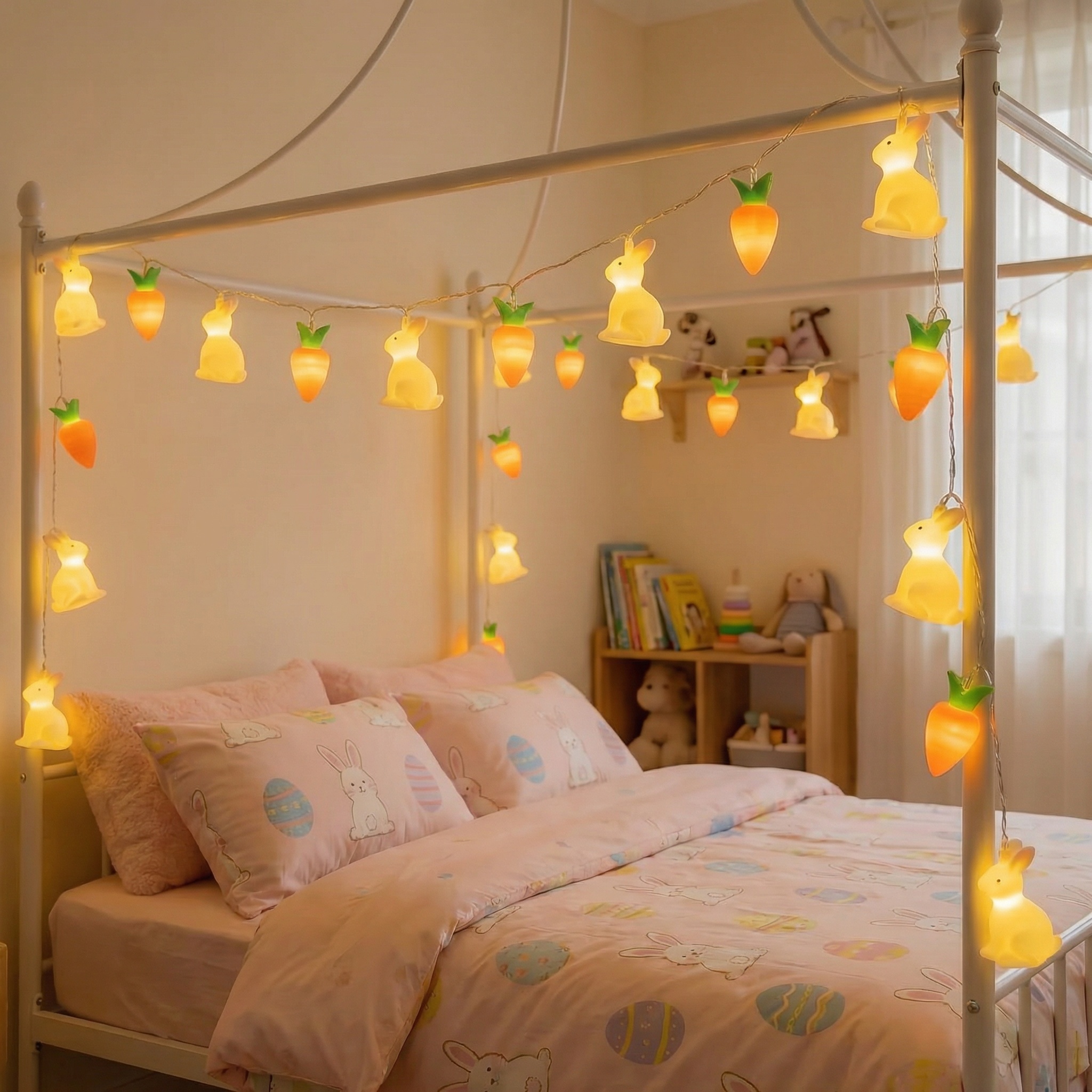 Bunny & Carrot Easter String Lights