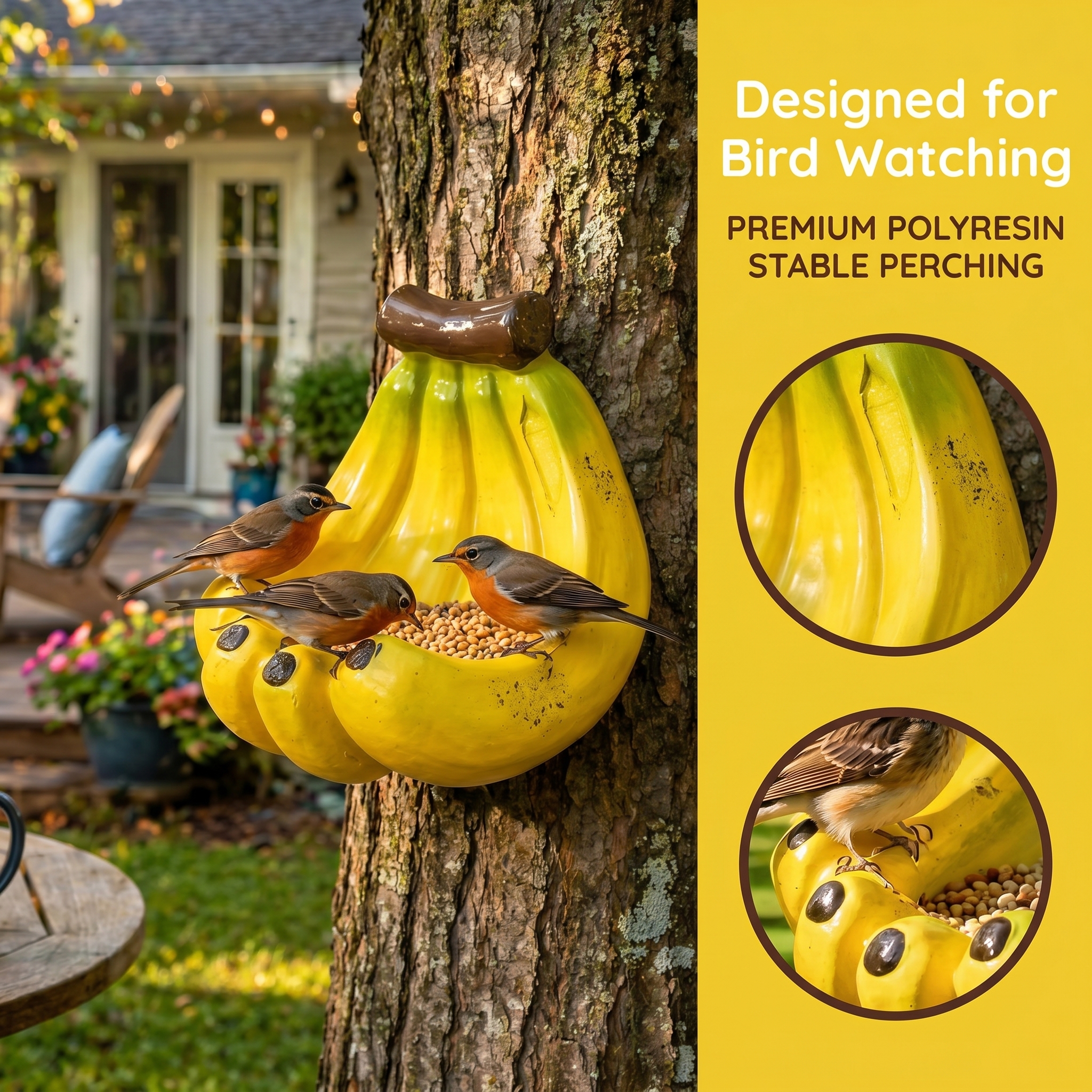 The Whimsical Banana Peel Bird Feeder