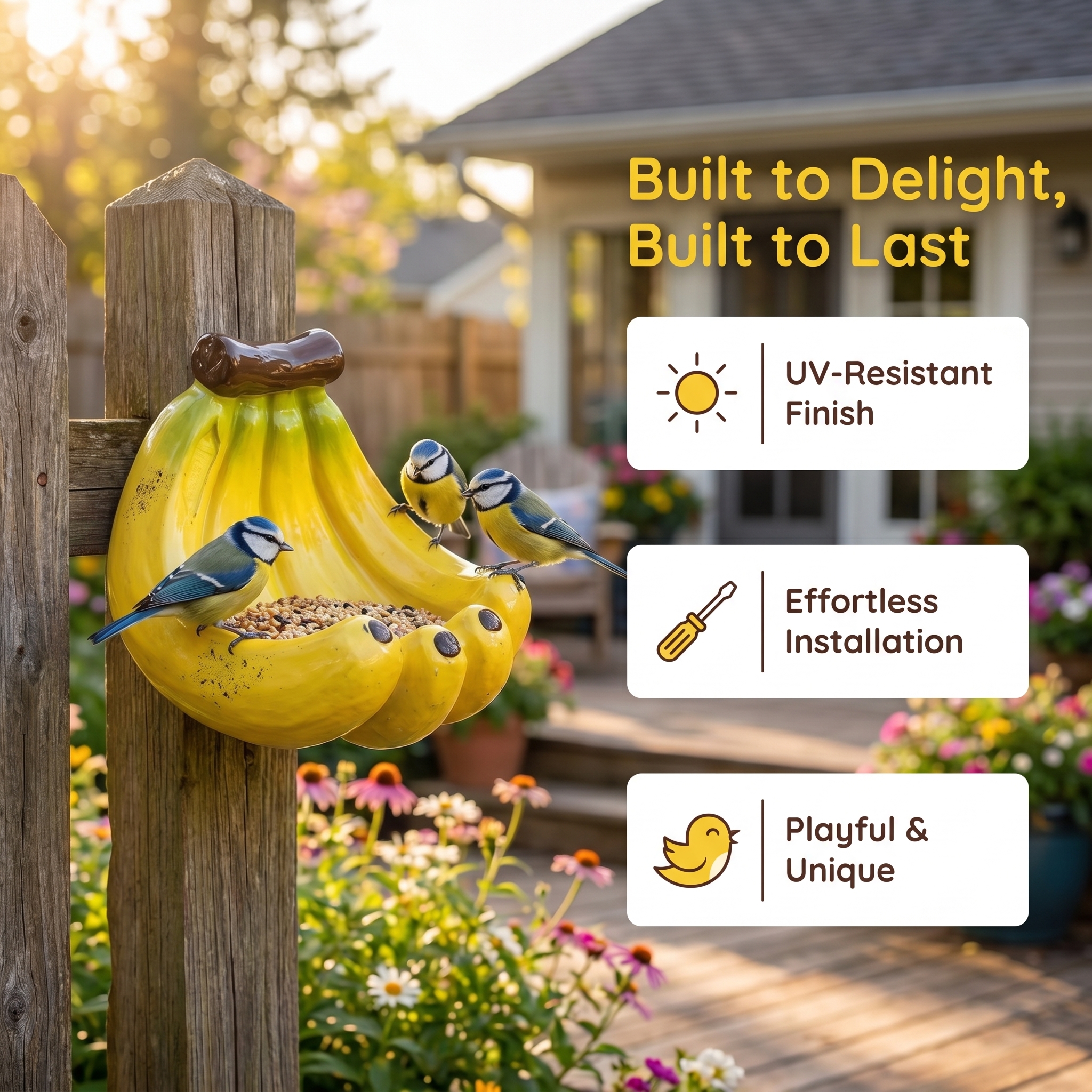 The Whimsical Banana Peel Bird Feeder