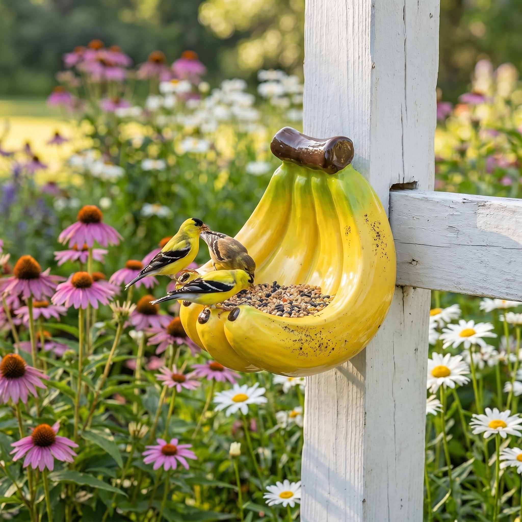The Whimsical Banana Peel Bird Feeder