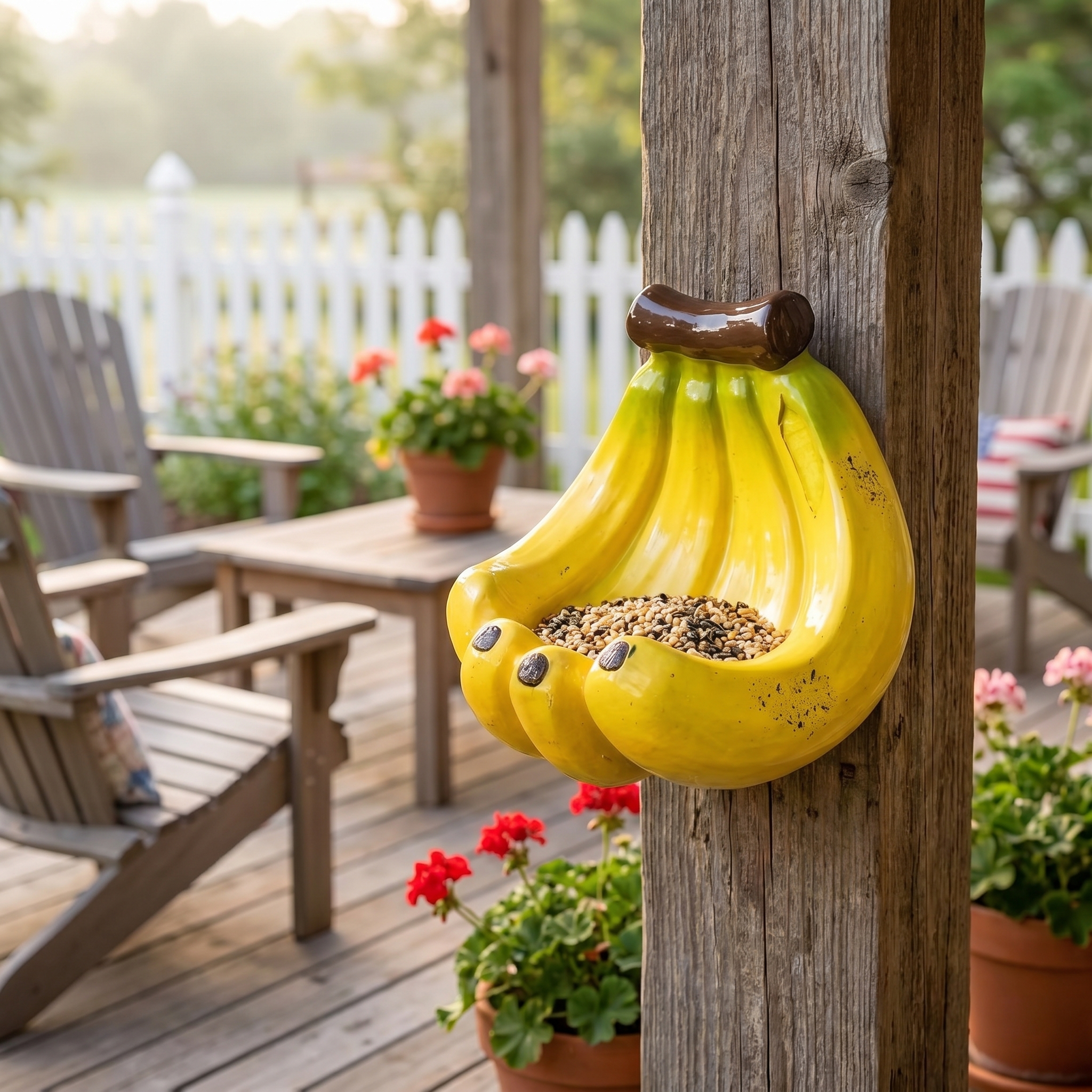 The Whimsical Banana Peel Bird Feeder