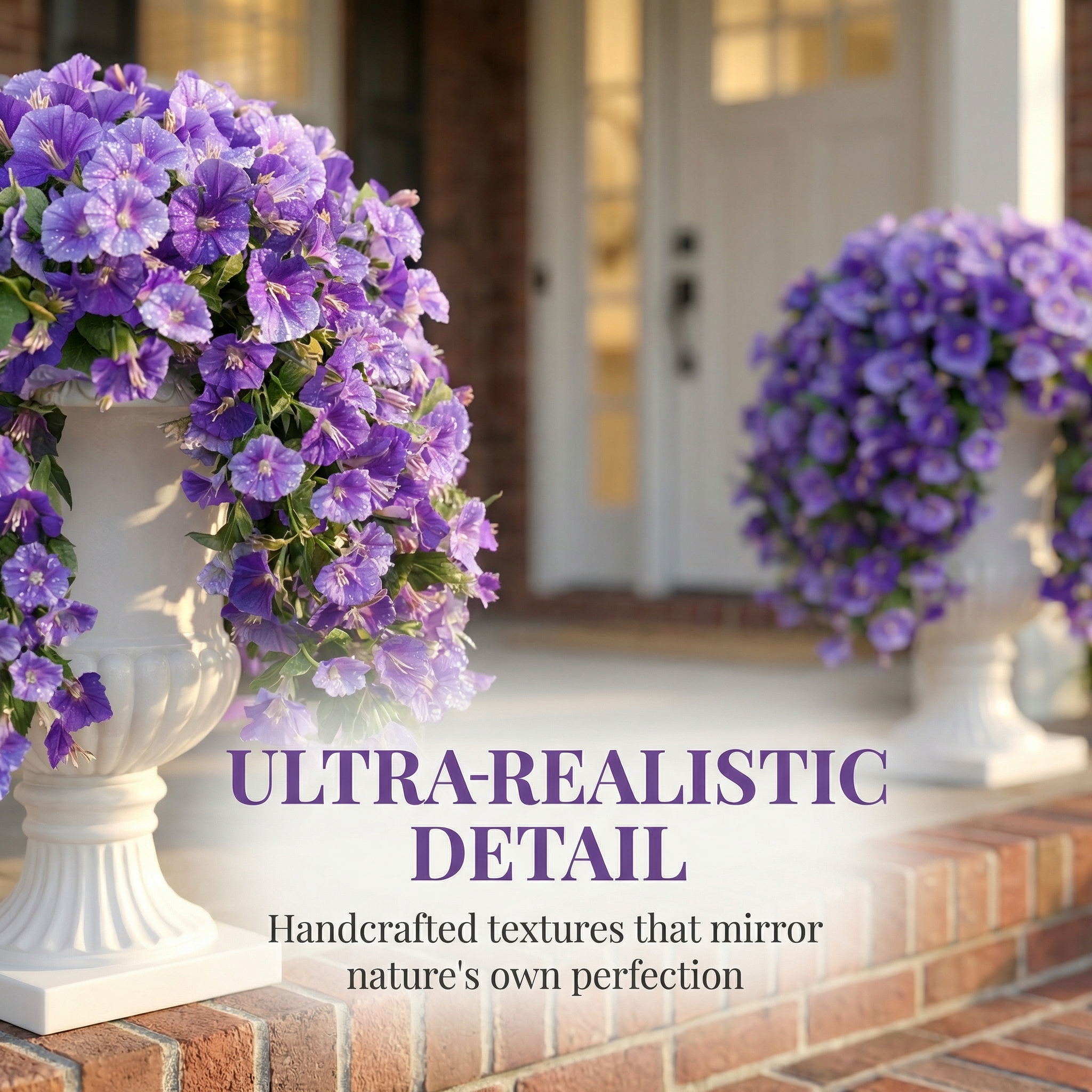 UV-Resistant Artificial Morning Glory Hanging Arrangement