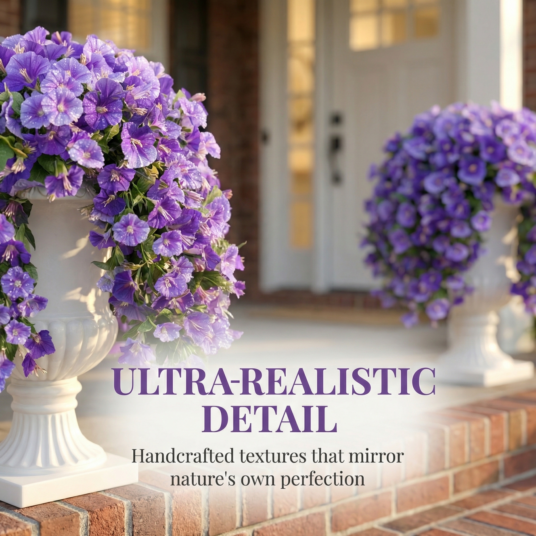 UV-Resistant Artificial Morning Glory Hanging Arrangement