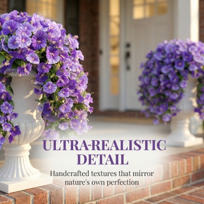 UV-Resistant Artificial Morning Glory Hanging Arrangement