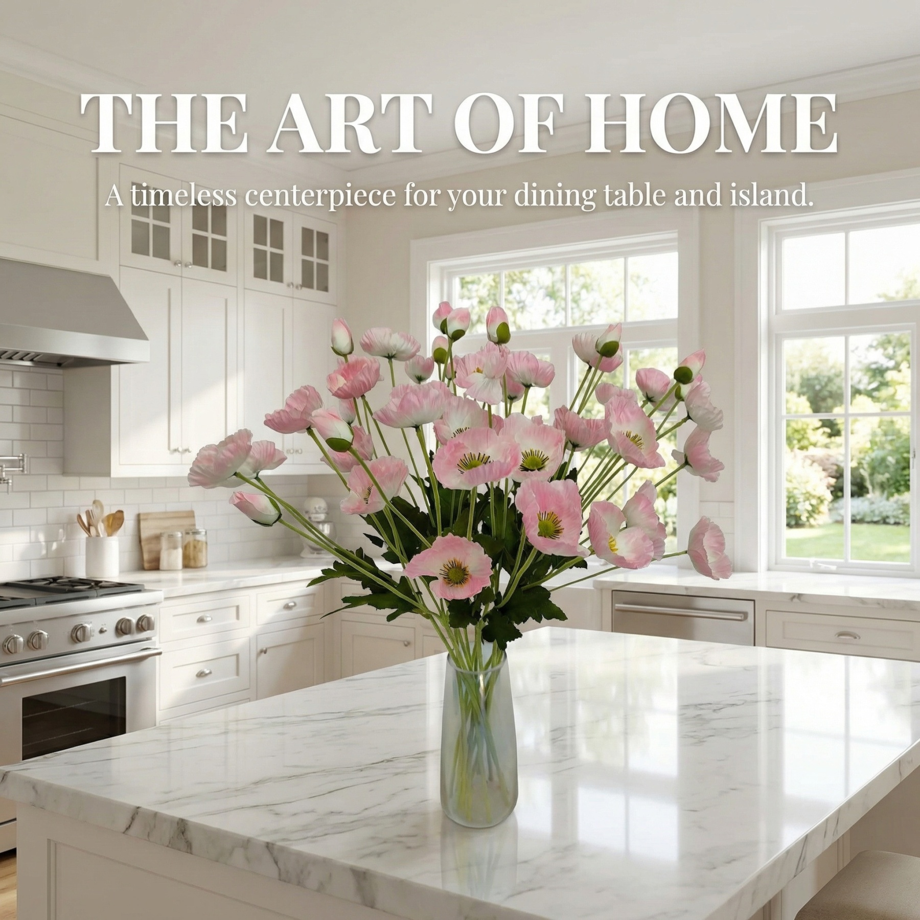 Lifelike Poppy Floral Arrangement