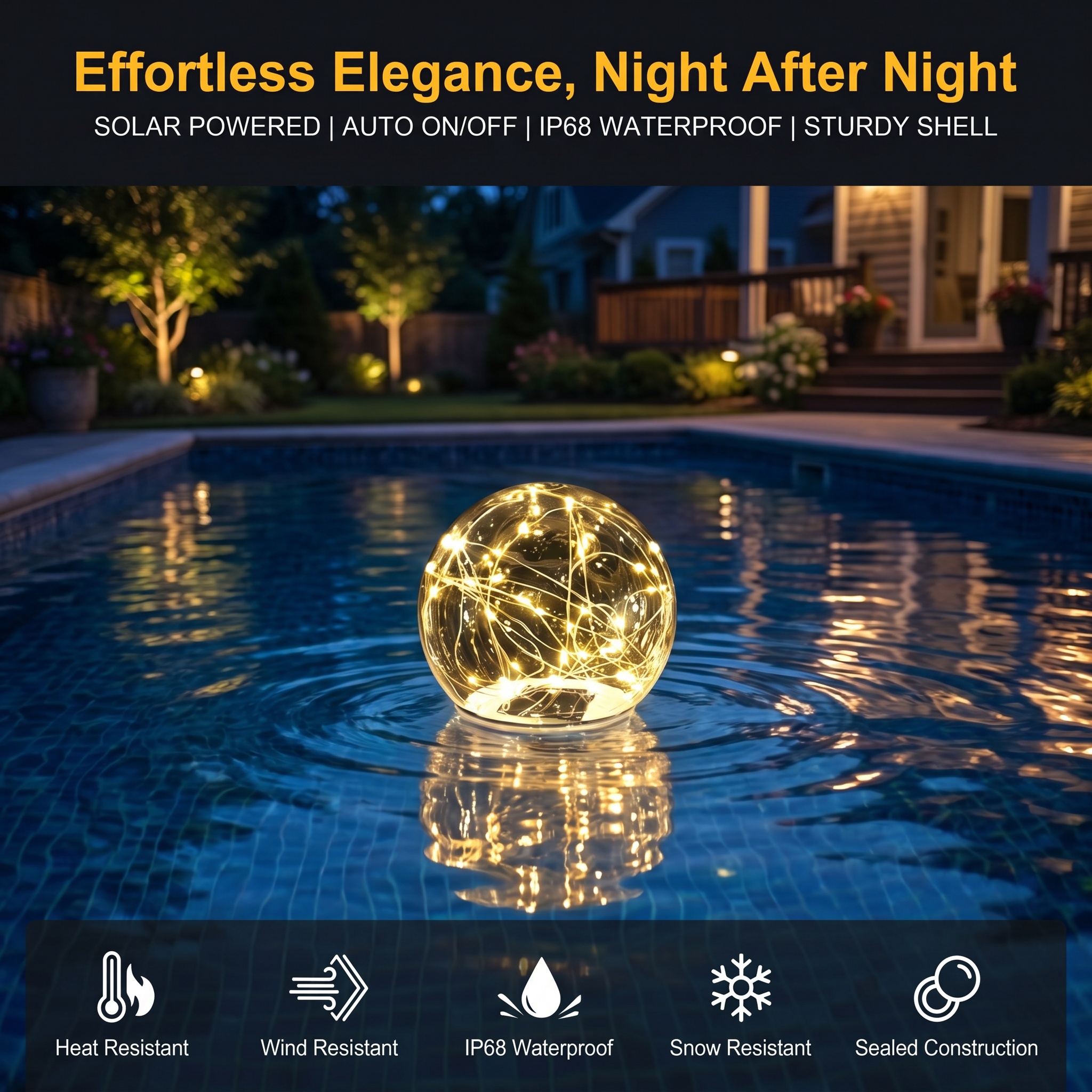 Glow Floating Globe Pool Lights