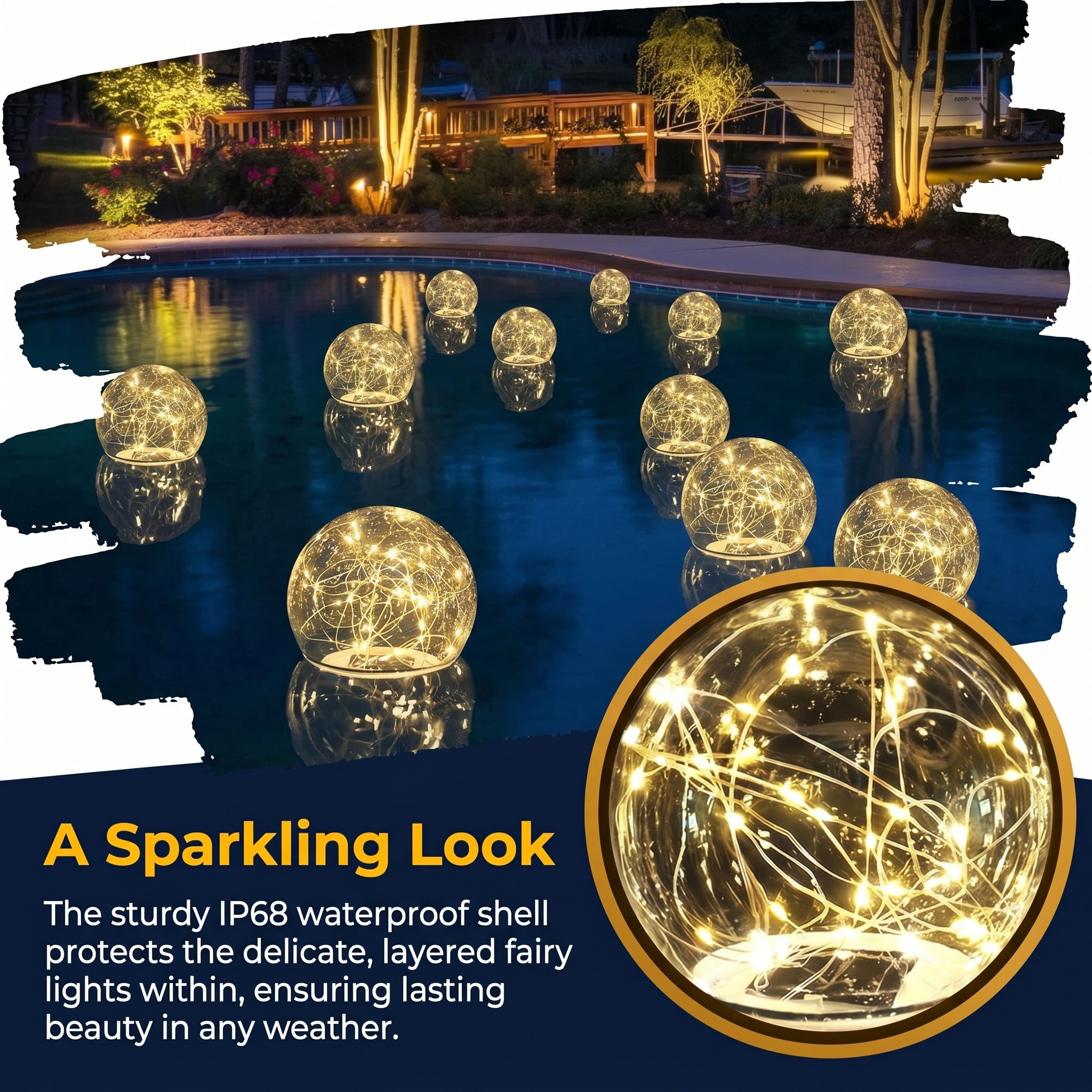 Glow Floating Globe Pool Lights