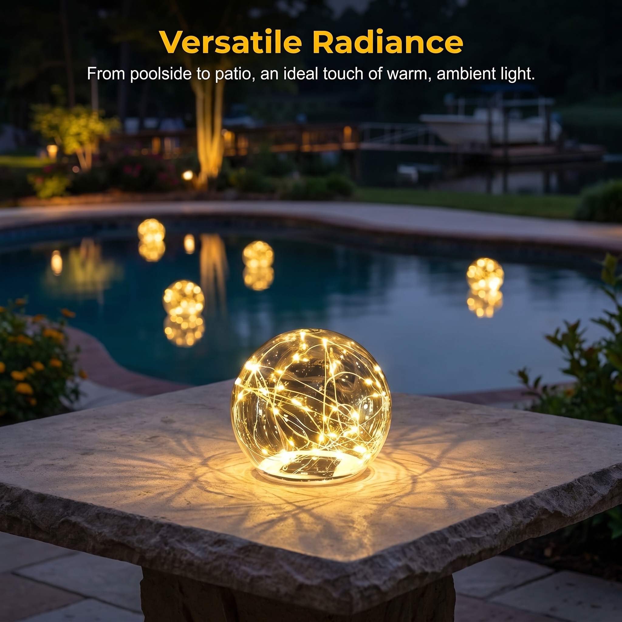 Glow Floating Globe Pool Lights