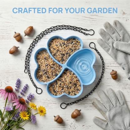 All-in-One Hanging Bird Feeder Tray