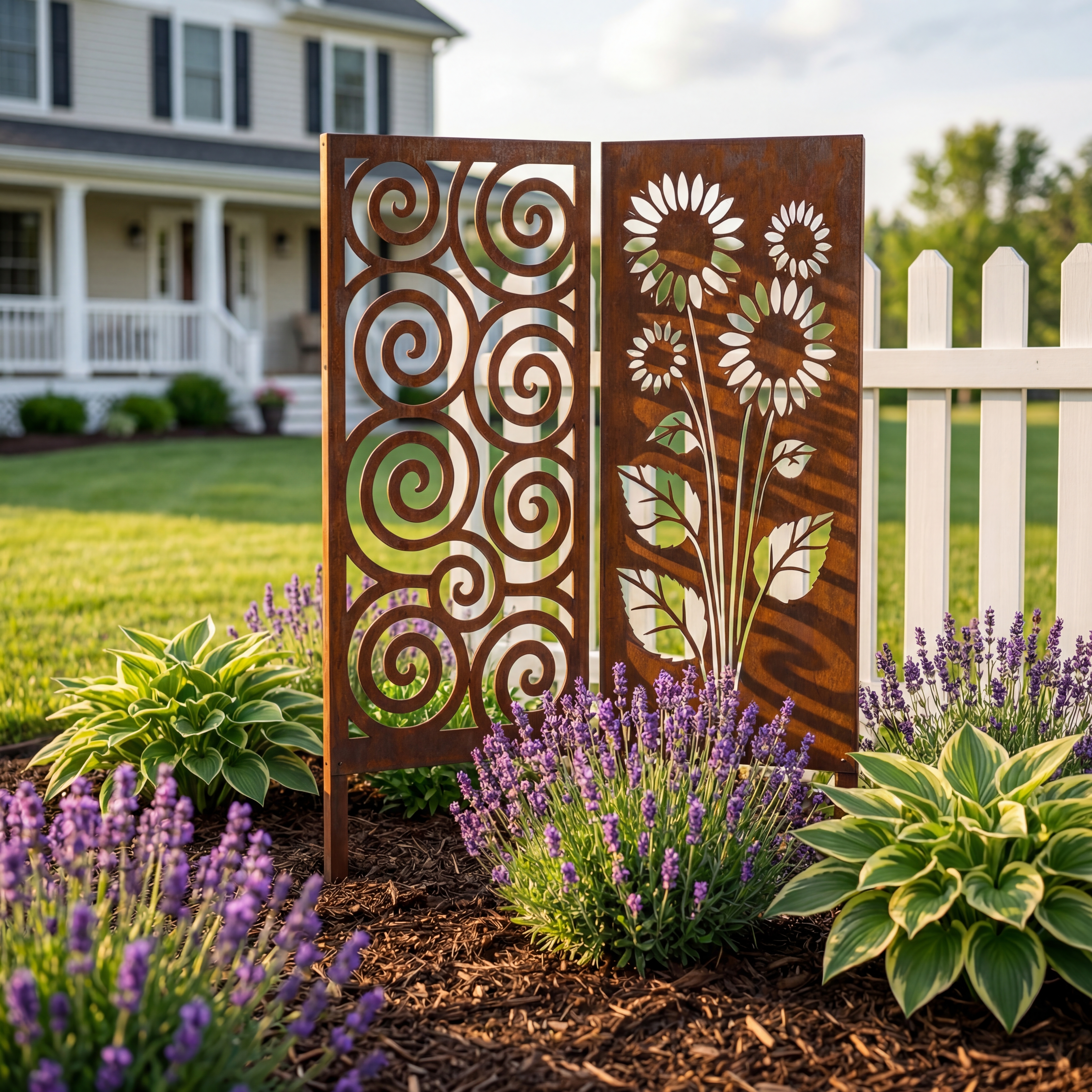Rustic Cutout Metal Garden Panel Accent
