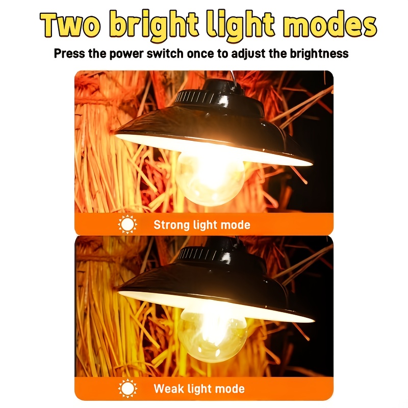 Vintage Rechargeable Lantern Warm LED Portable Hanging Light