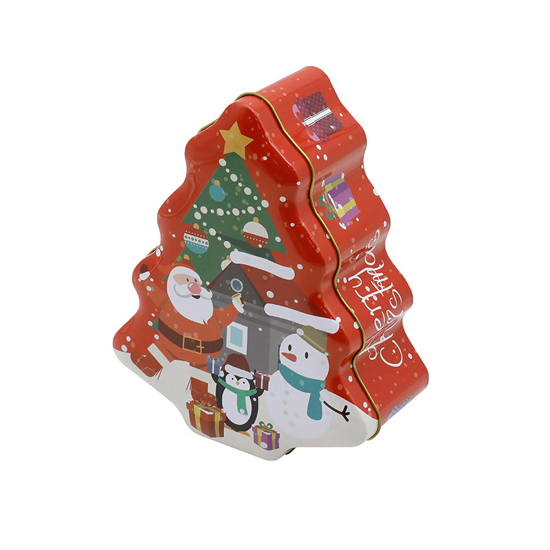 Festive Christmas Tree Gift Tin Boxes
