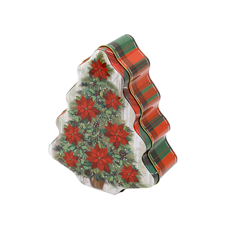 Festive Christmas Tree Gift Tin Boxes