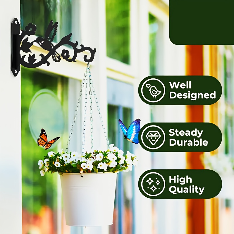 Hummingbird Metal Wall Plant Hanger Bracket