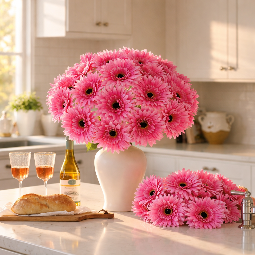 Full Bloom Artificial Daisy Bouquet For Home Décor