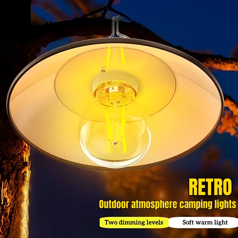 Vintage Rechargeable Lantern Warm LED Portable Hanging Light