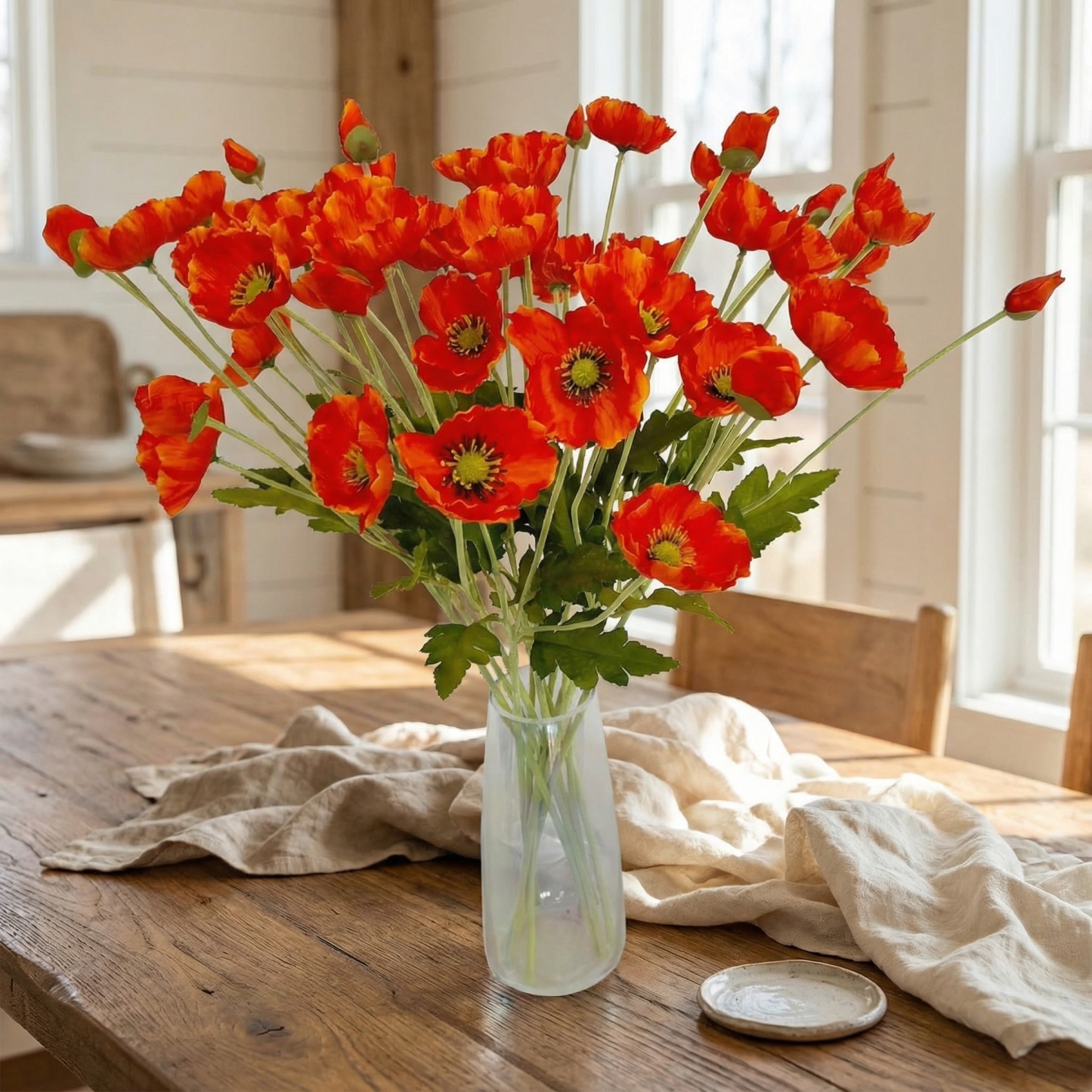 Lifelike Poppy Floral Arrangement