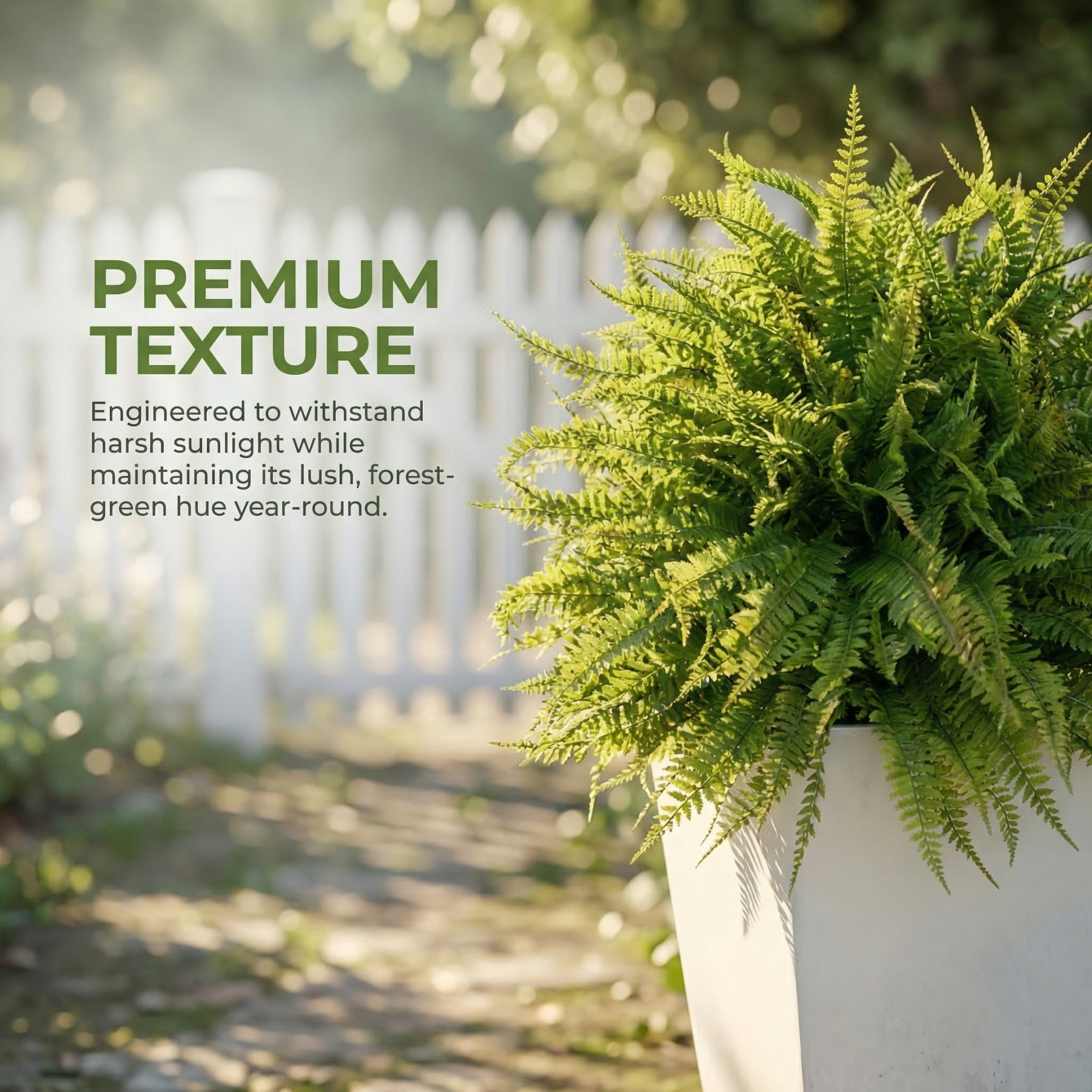 Artificial Fern Garden Stake for Outdoor Landscaping