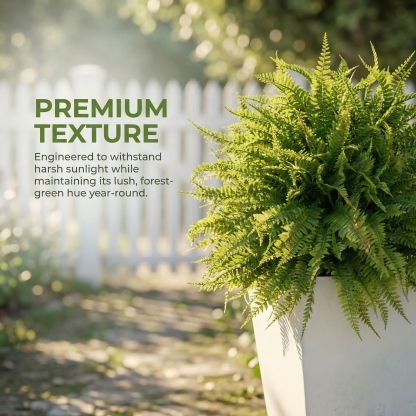 Artificial Fern Garden Stake for Outdoor Landscaping