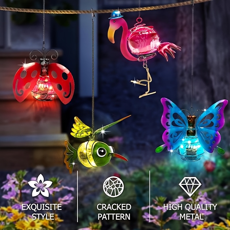 Solar Hanging Insect Lights LED Outdoor Waterproof