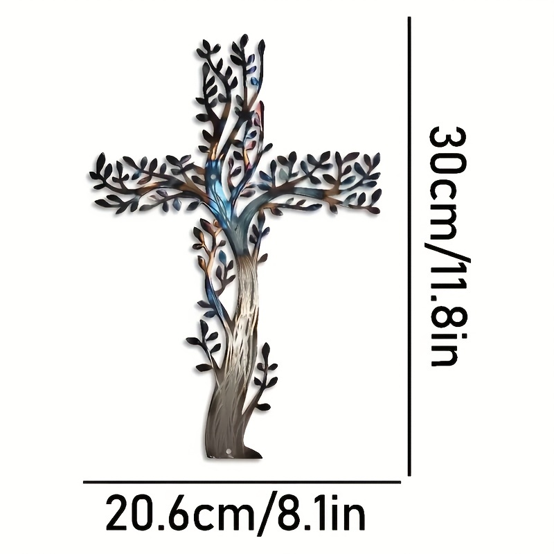 Tree of Life Metal Cross Wall Decor