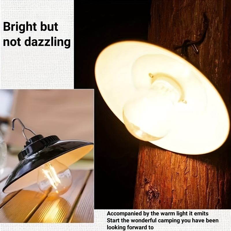 Vintage Rechargeable Lantern Warm LED Portable Hanging Light