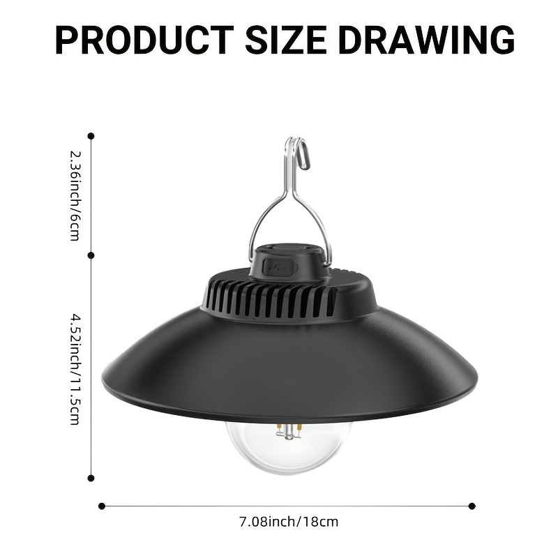 Vintage Rechargeable Lantern Warm LED Portable Hanging Light