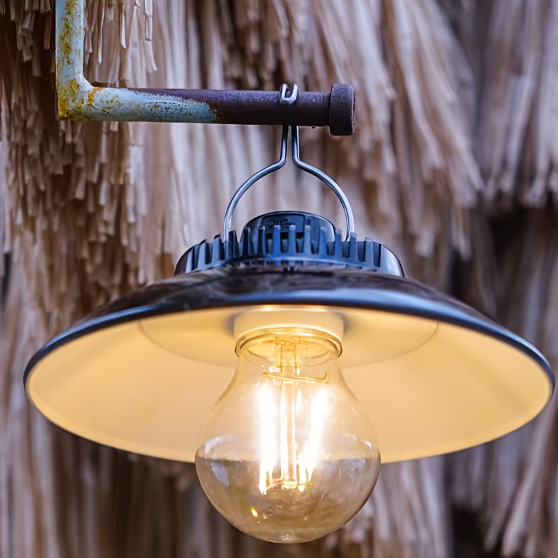 Vintage Rechargeable Lantern Warm LED Portable Hanging Light