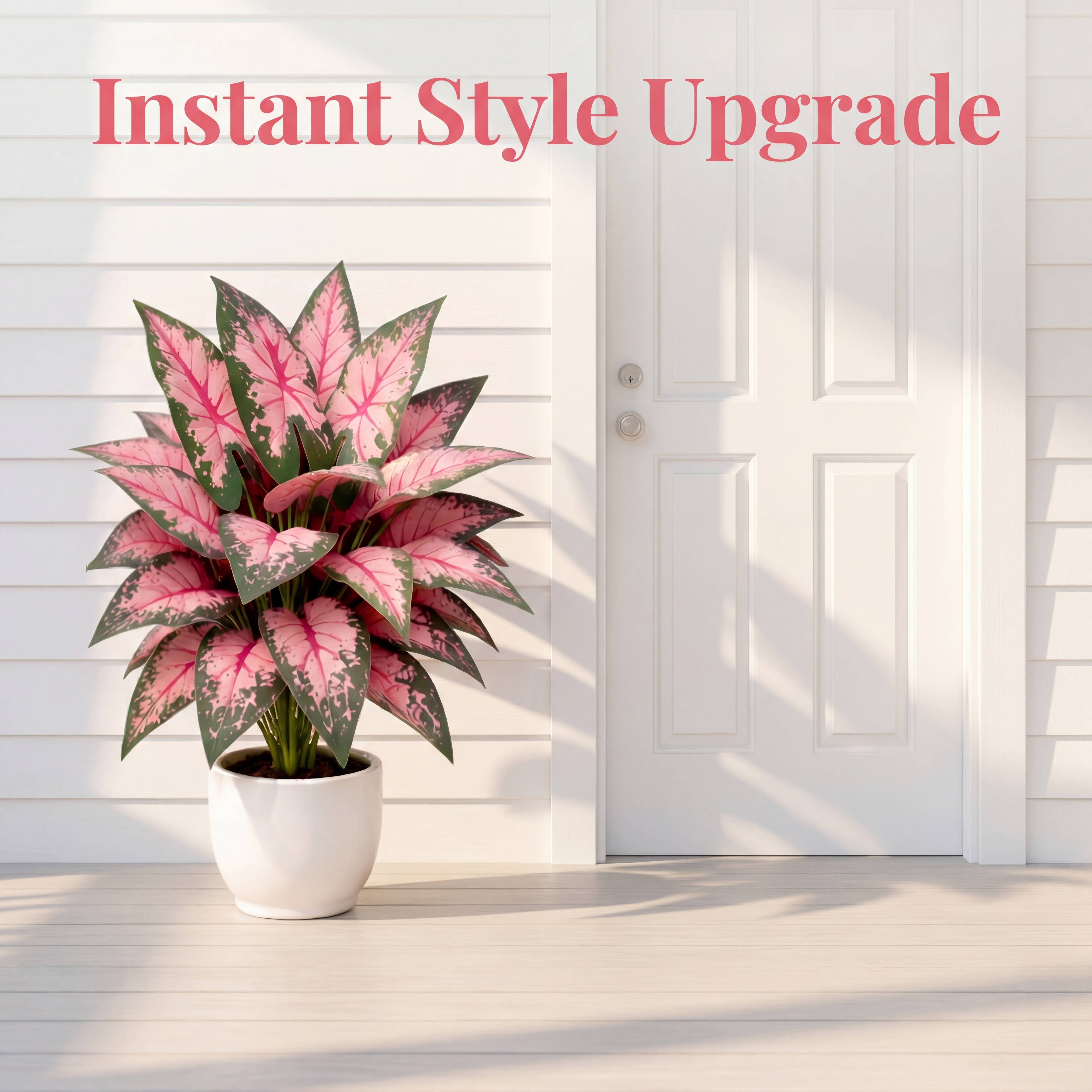 Artificial Pink Heartleaf Pothos Plant